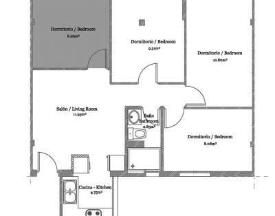 Santa Cecilia 9 3º (Habitación 1)